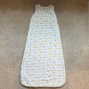 Kyte BABY Large 1.0 Tog White and Yellow Animal Print Sleeping Bag